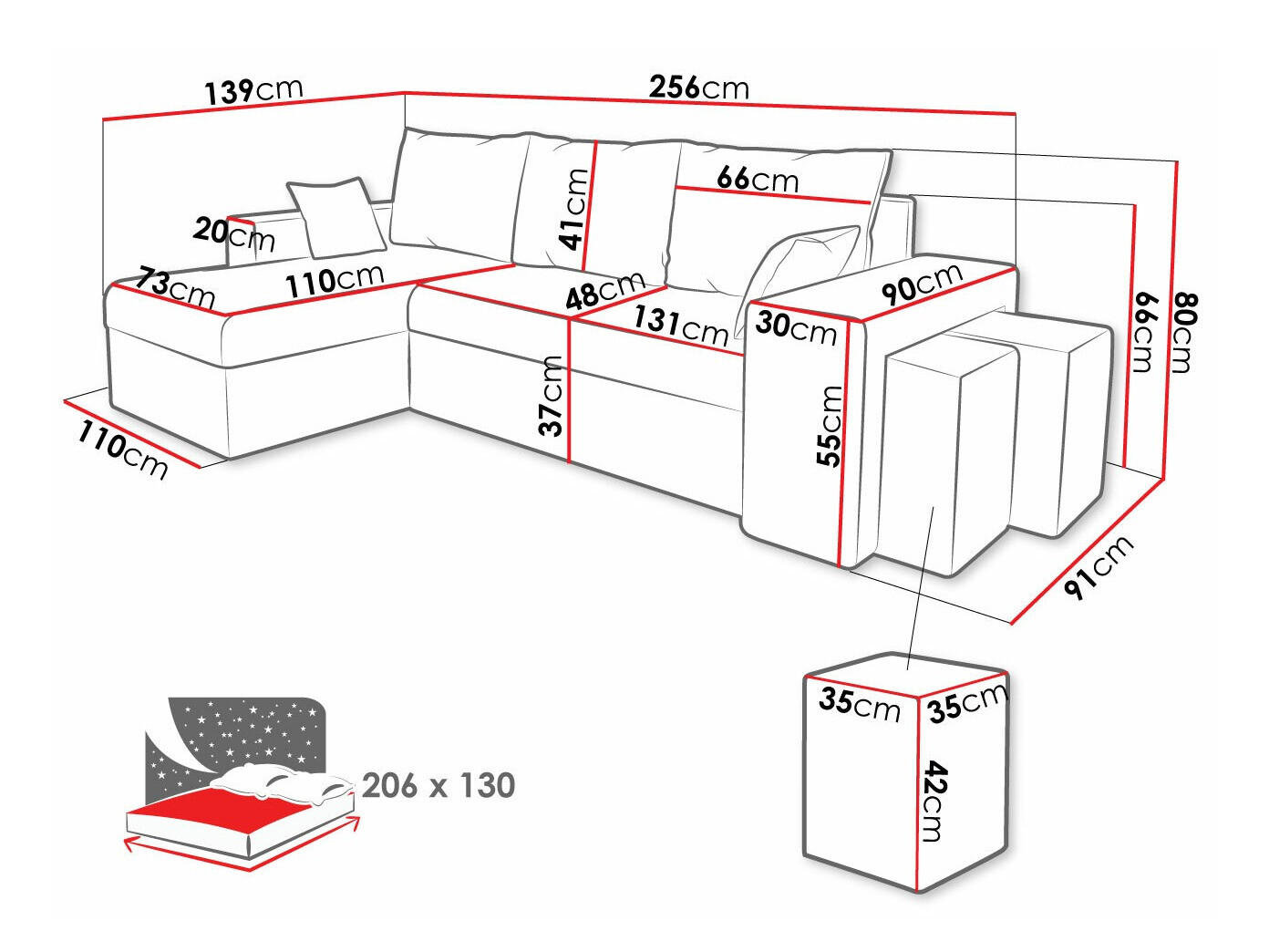 Stūra dīvāns Memphis 129 (Kronos 29)