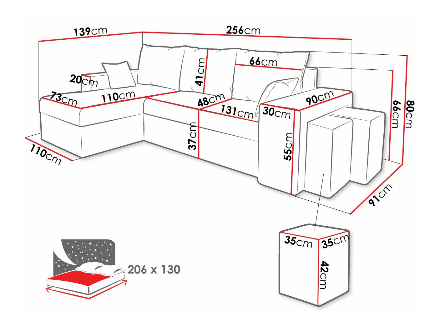 Stūra dīvāns Memphis 129 (Muna 14 + Muna 10)