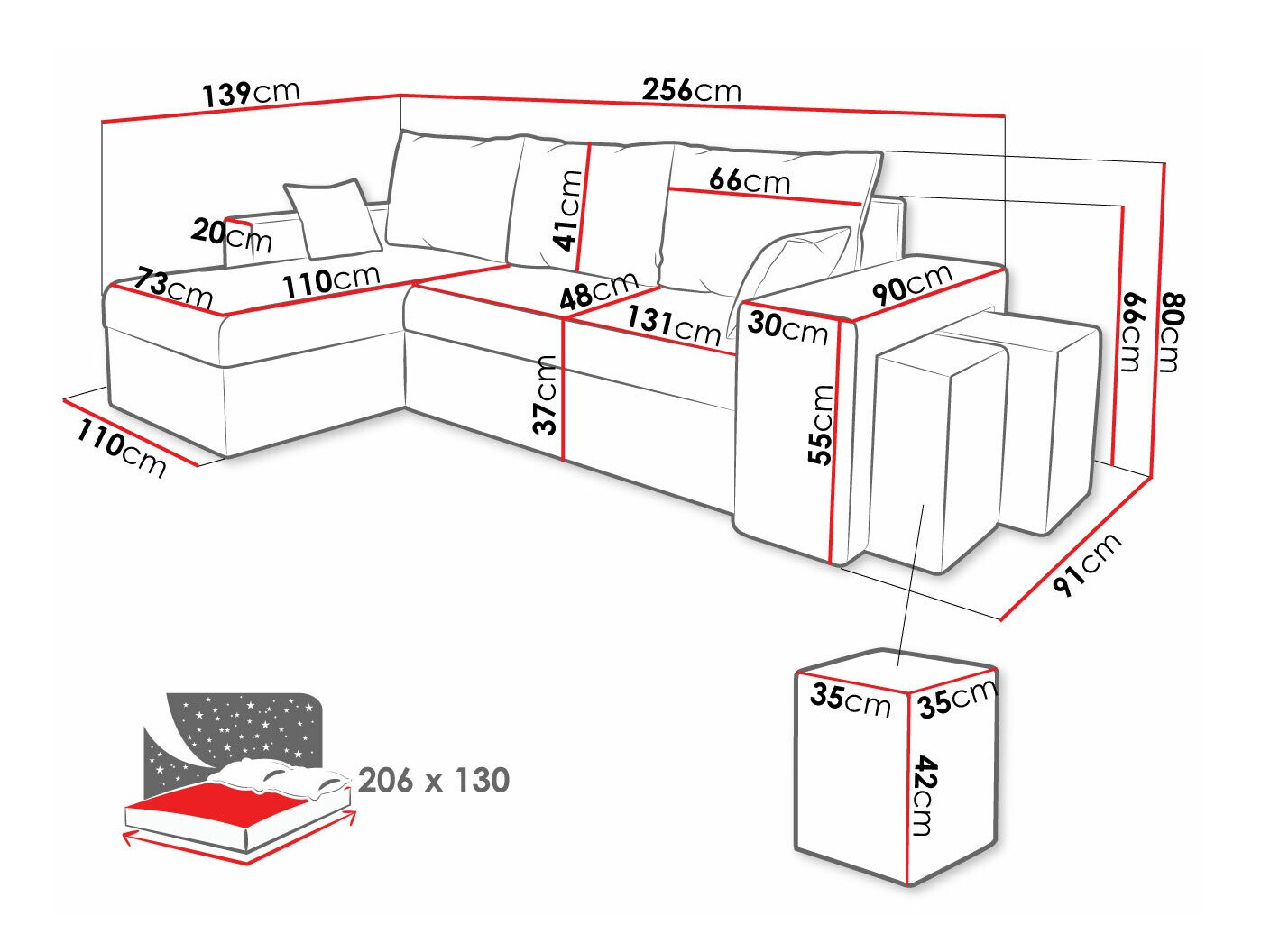 Stūra dīvāns Memphis 138 (Poso 14)