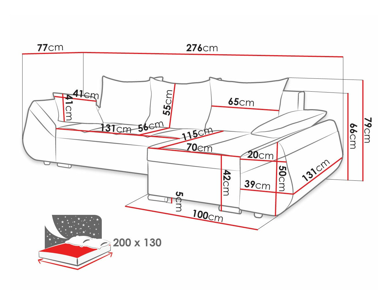 Угловой диван Memphis 111 (Tornado 84 + Tornado 83)