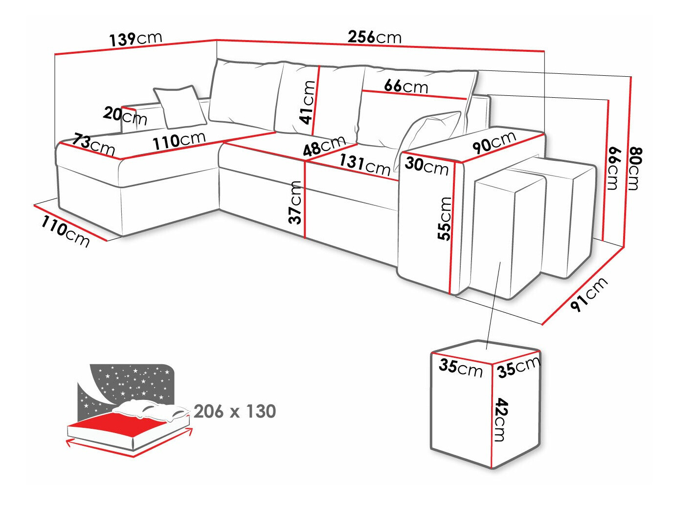 Угловой диван Memphis 129 (Kronos 09)