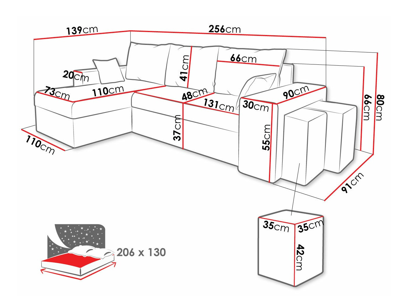 Угловой диван Memphis 138 (Poso 110)