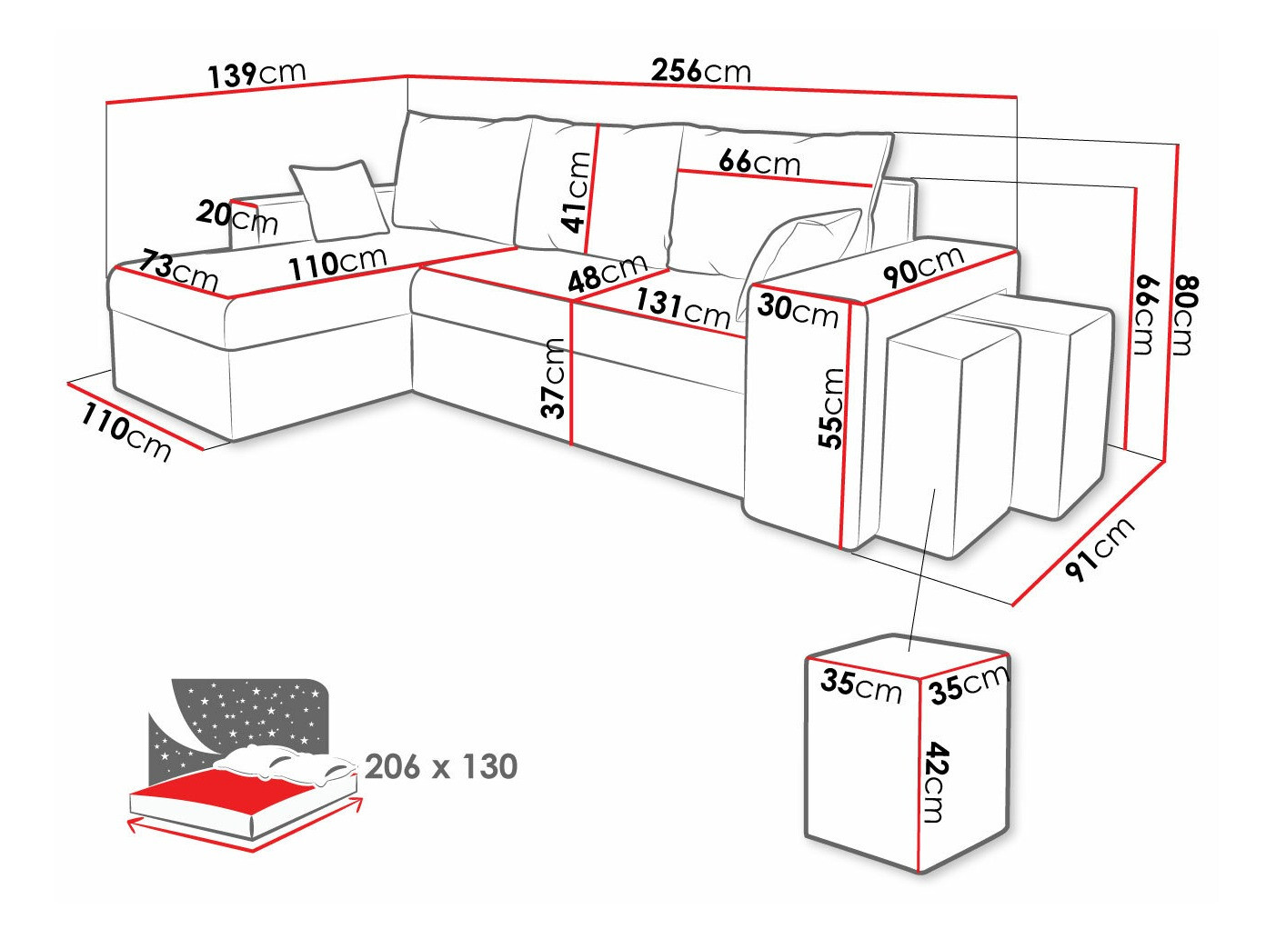 Угловой диван Memphis 138 (Poso 39)