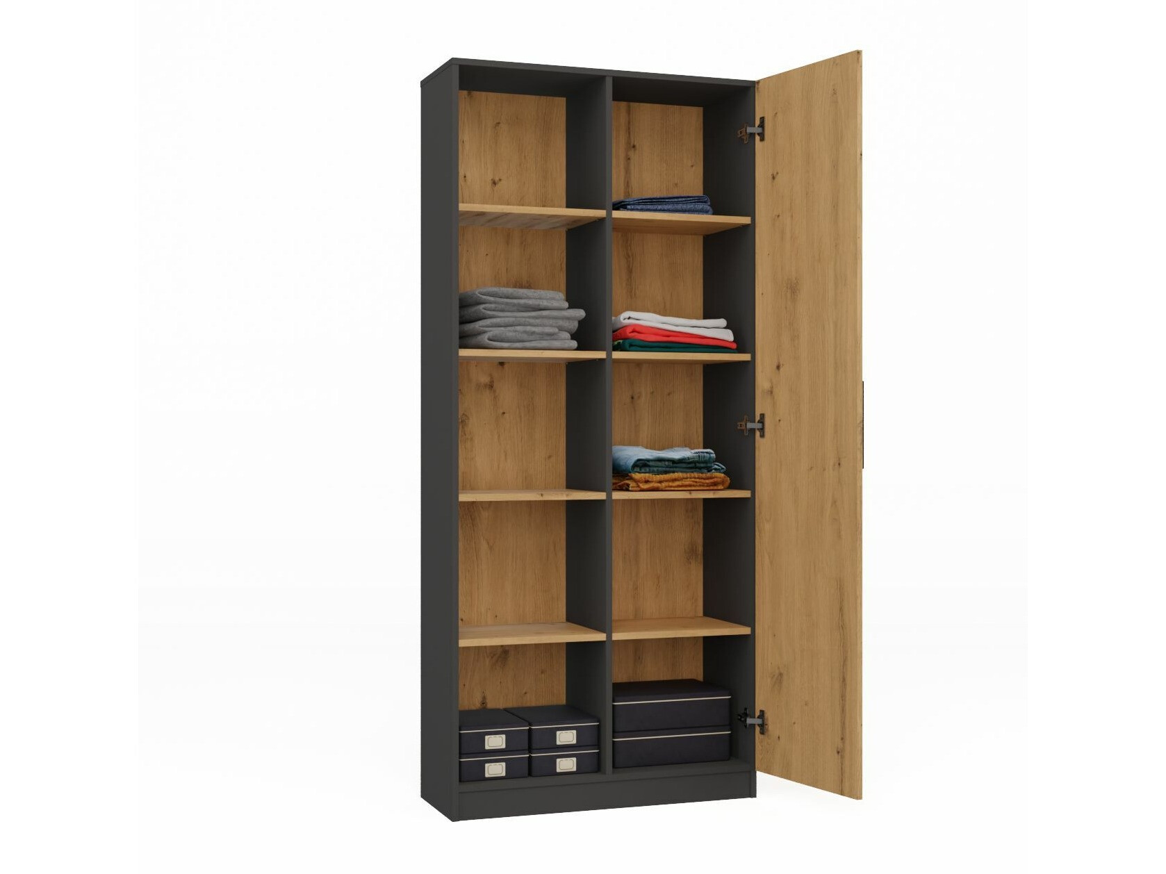 Plaukts Elbvelu 122 (Antracīts + Artisan ozols)