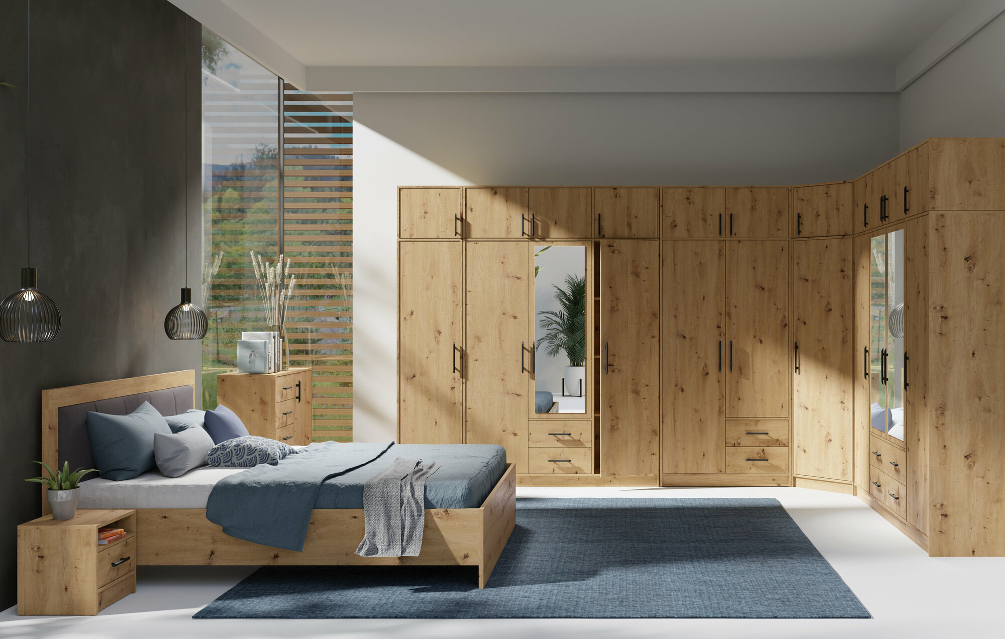 Угловой шкаф Cavmero 106 (Artisan дуб)