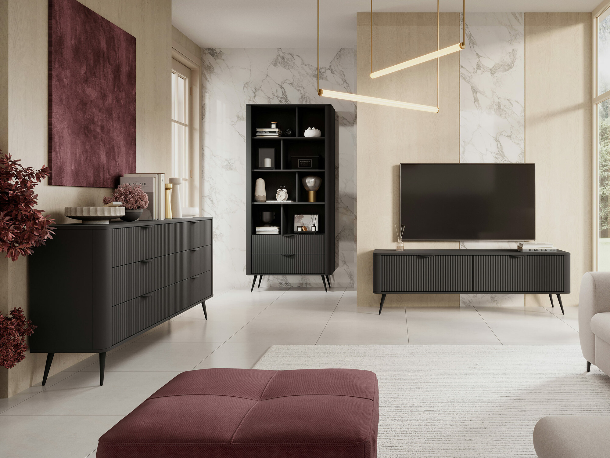 Viesistabas komplekts Versoe 109 (Grafīts)