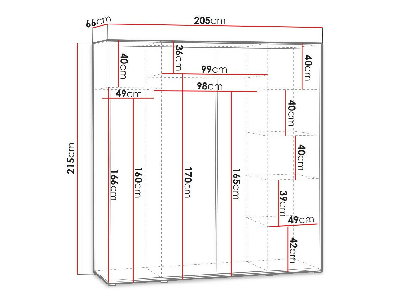 Skapis Murrieta 135 (Venge)