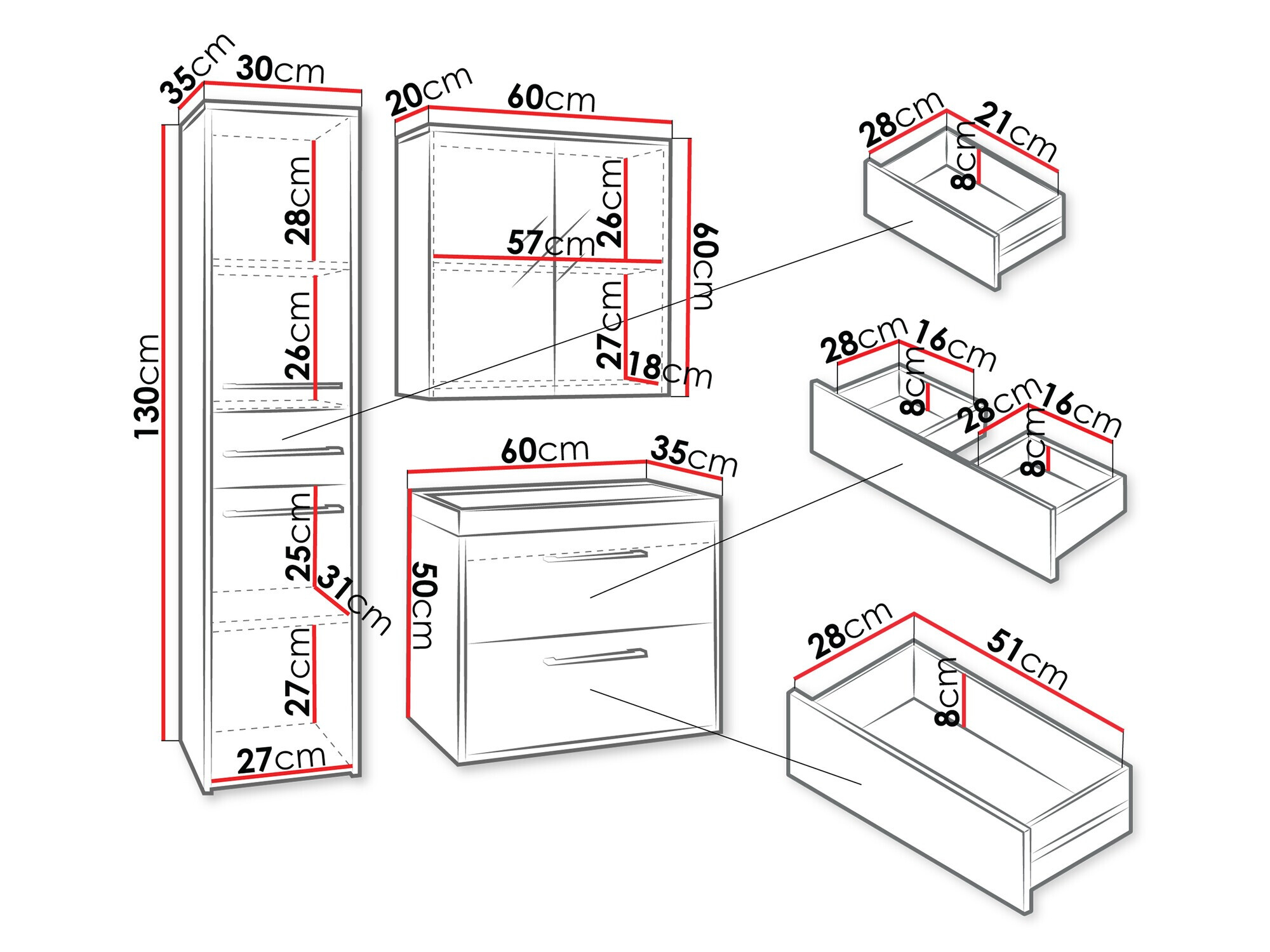 Vannas komplekts Sarasota 173 (Votan ozols)