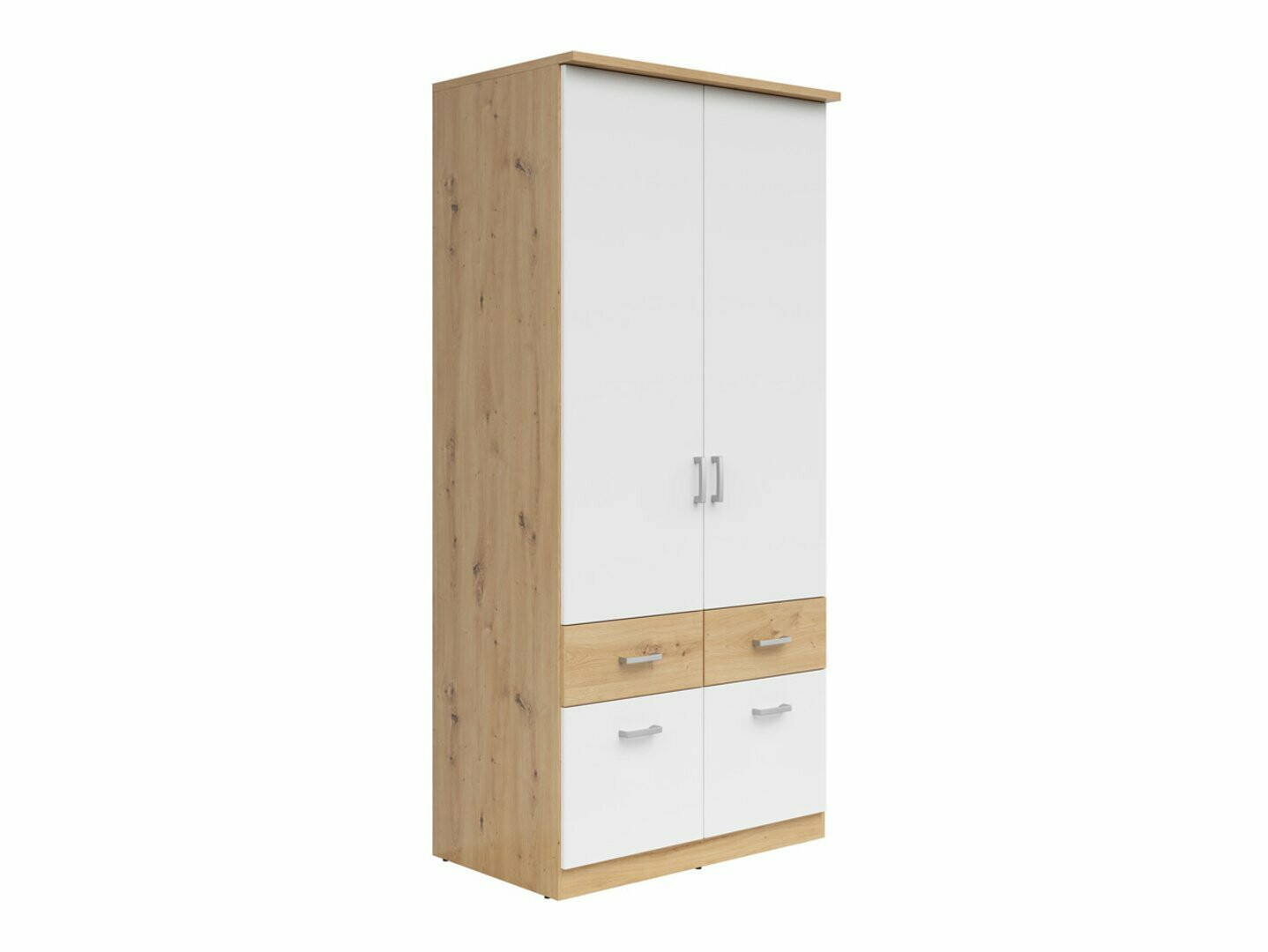 Skapis Boston 533 (Artisan ozols + Balts)