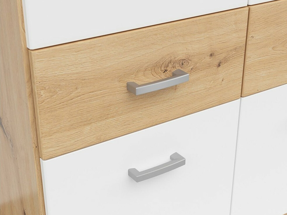 Skapis Boston 533 (Artisan ozols + Balts)