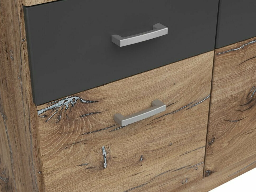 Skapis Boston 533 (Tumšs ozols + Grafīts)