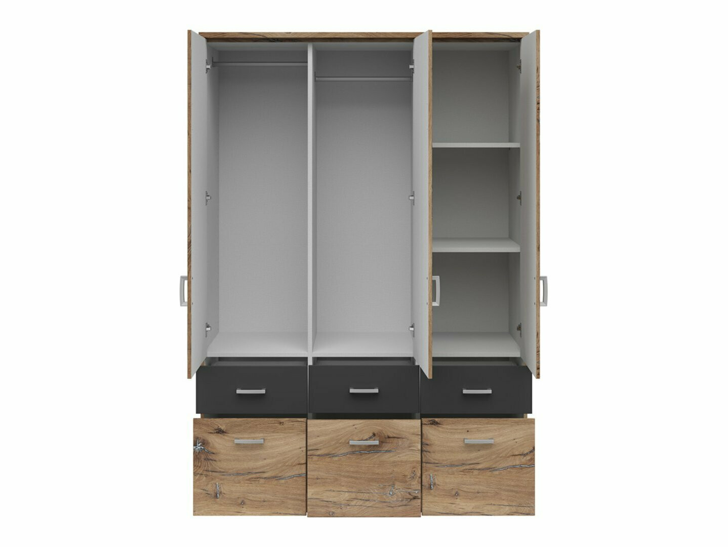 Skapis Boston 534 (Tumšs ozols + Grafīts)