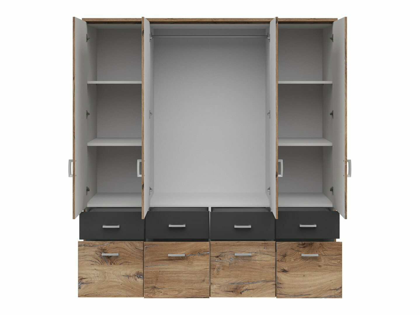 Skapis Boston 537 (Tumšs ozols + Grafīts)