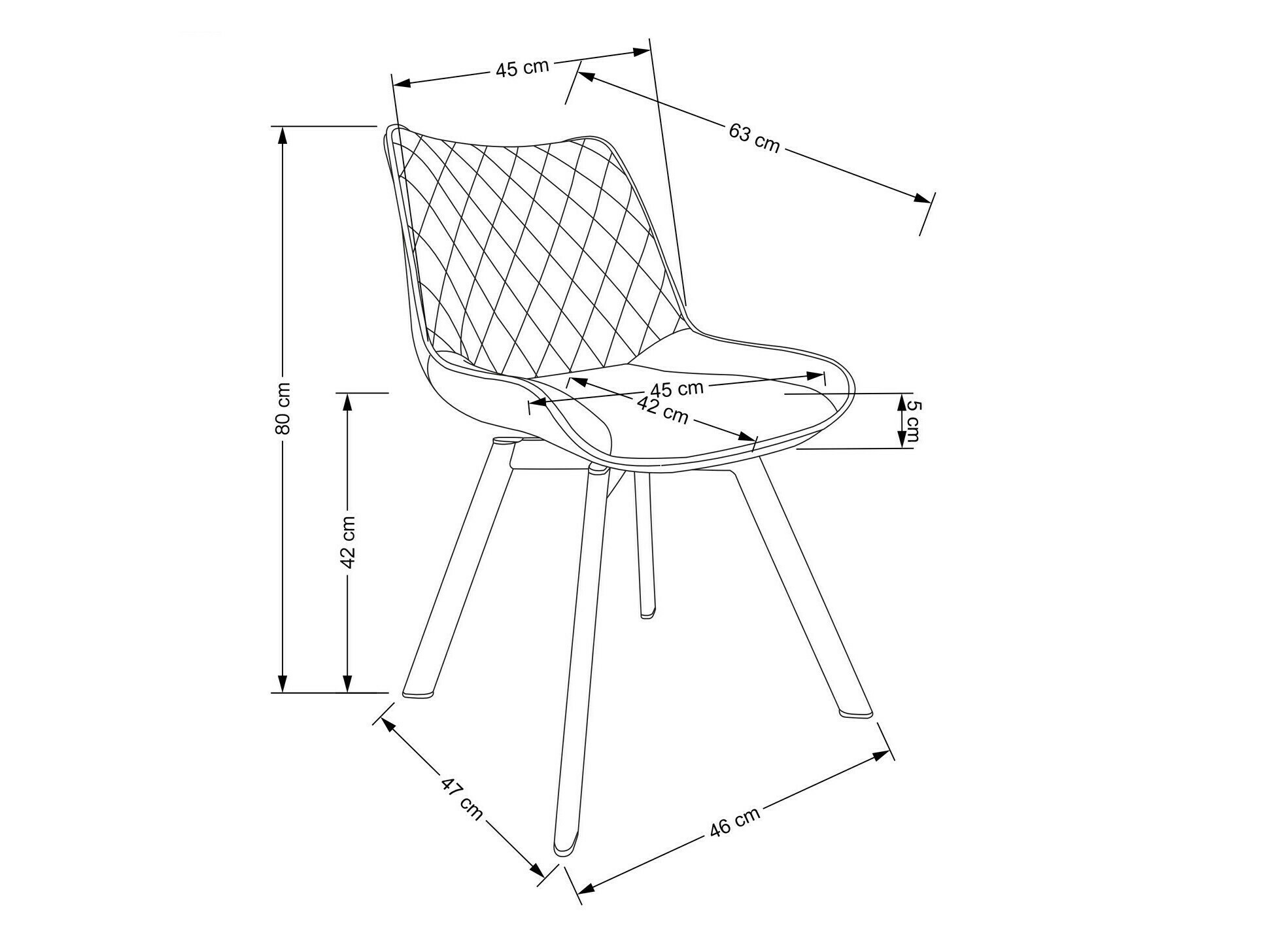 Krēsls Houston 1442 (Zils)