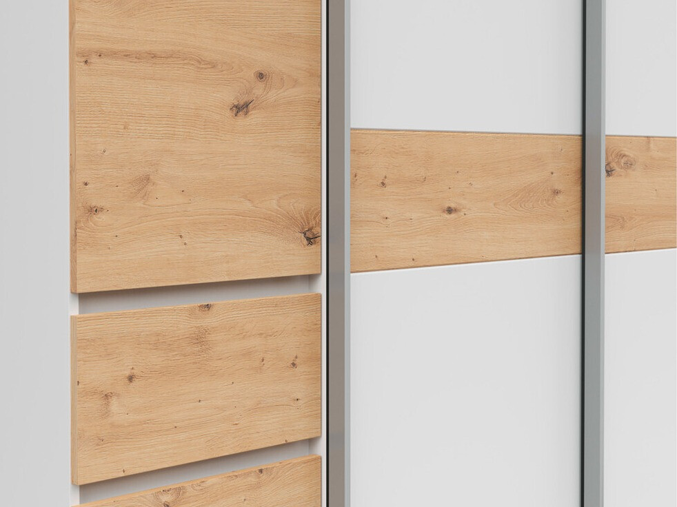 Skapis Boston 540 (Artisan ozols + Balts)