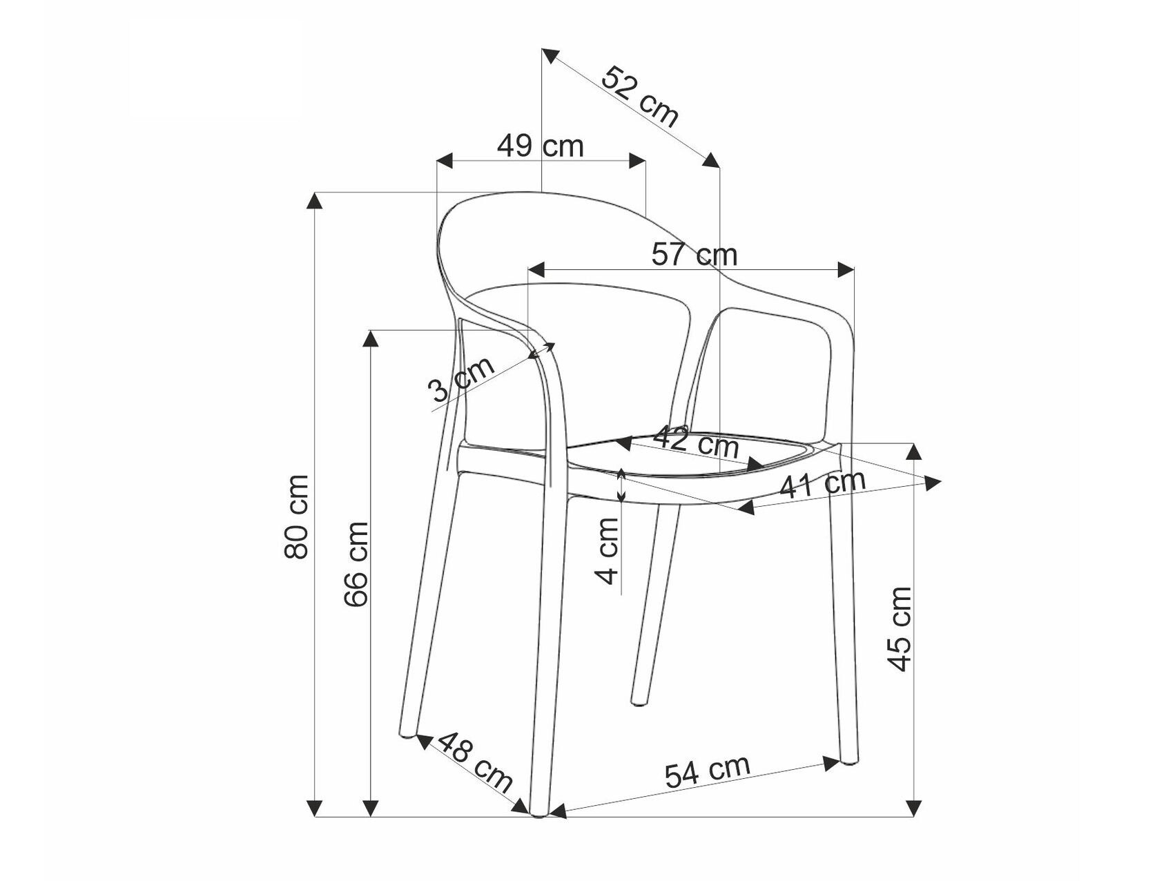 Стул Houston 1673 (Белый + Светло-коричневый)