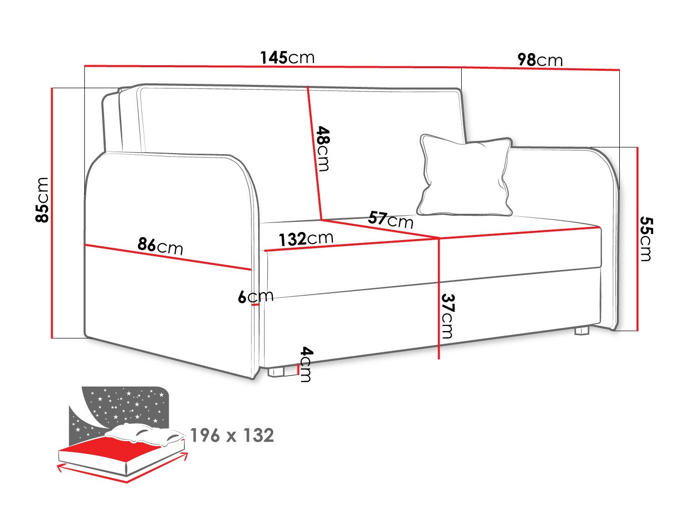 Диван-кровать Columbus 123 (Again 11)