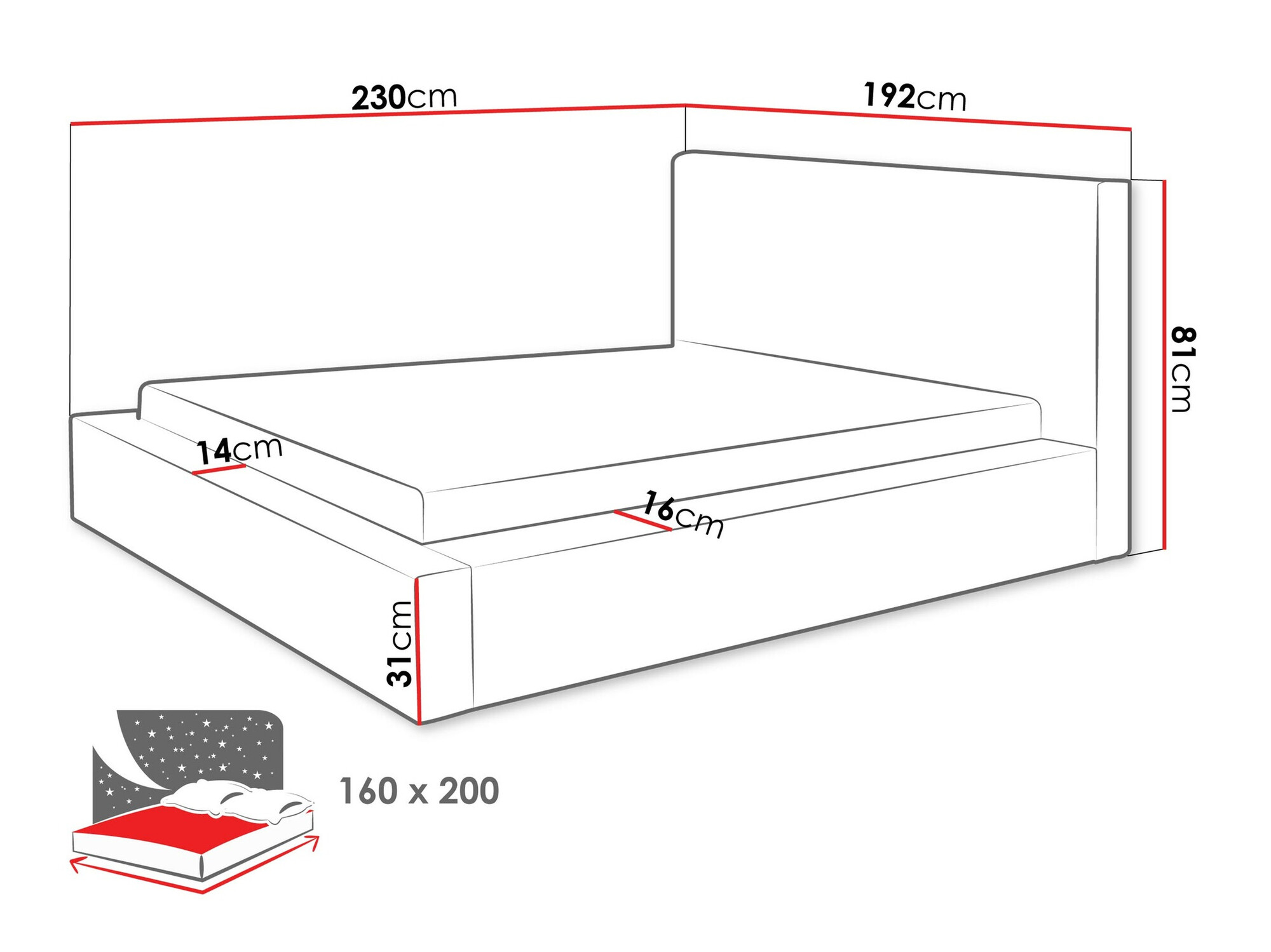 Кровать TrendyNest 107 (Top 95)