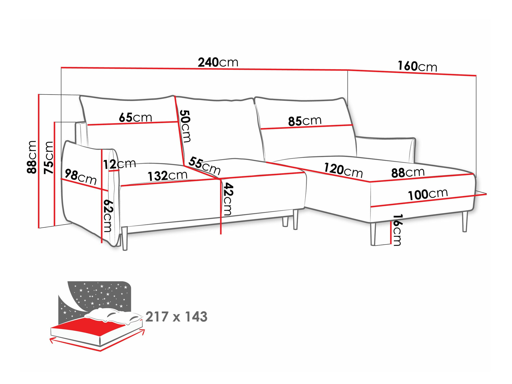 Stūra dīvāns Columbus 224 (Velo 627)