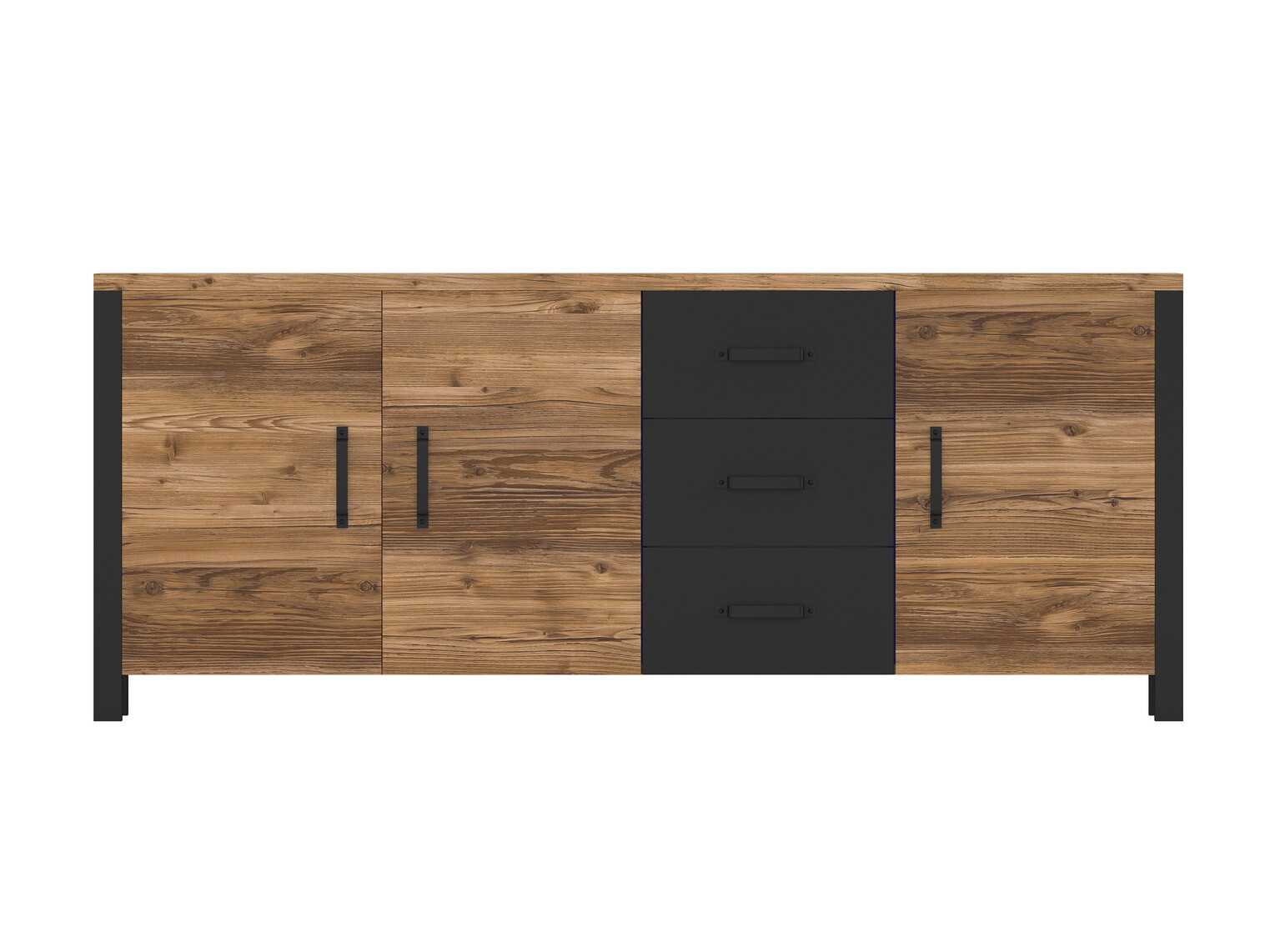 Kомод Tornua 106 (Темная ель + Матовый черный)