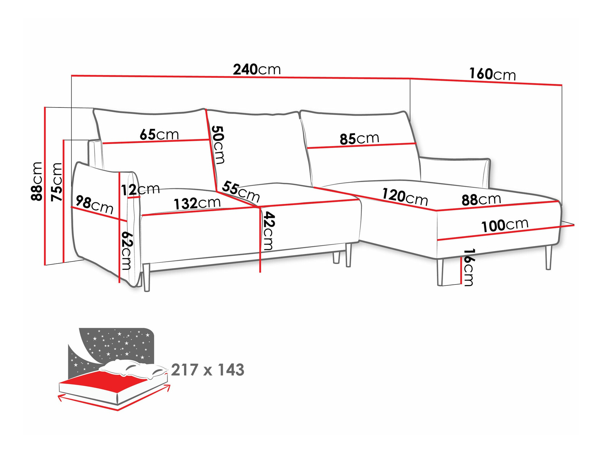 Stūra dīvāns Columbus 224 (Velo 636)