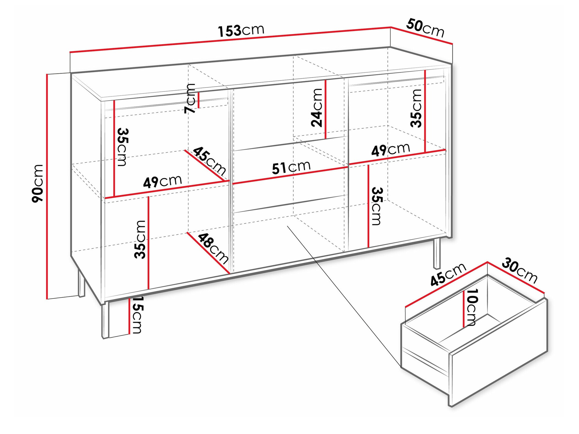 Kомод Comfivo Delruva 101 (Чёрный)