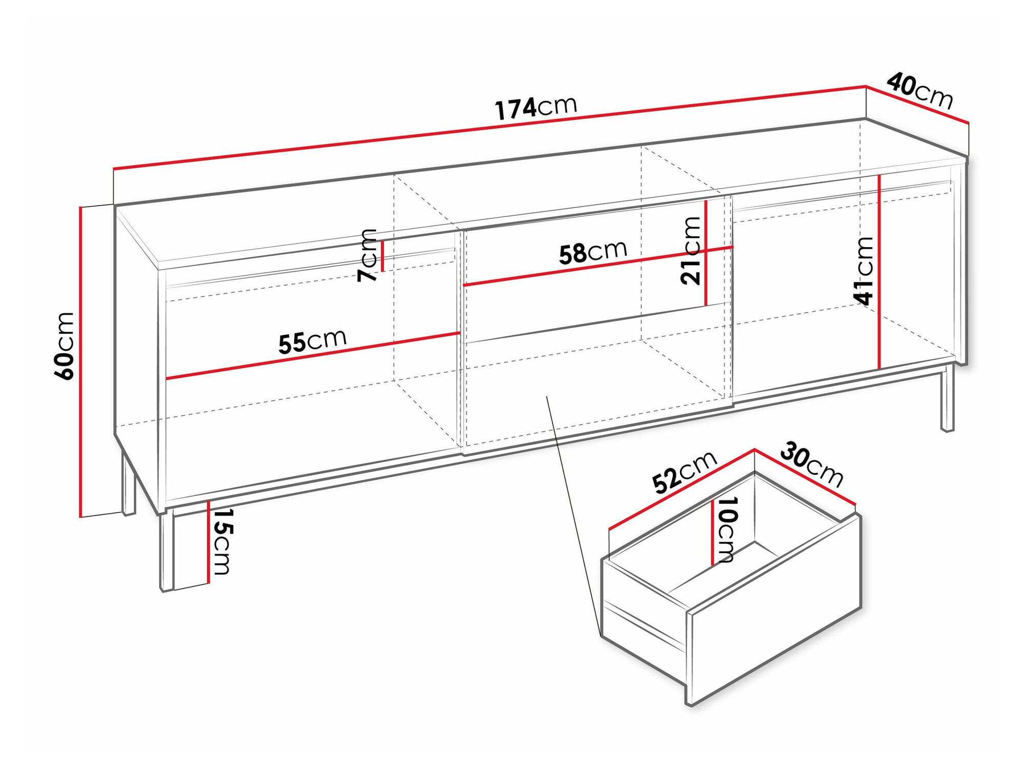 TV galds Comfivo Delruva 104 (Melns)