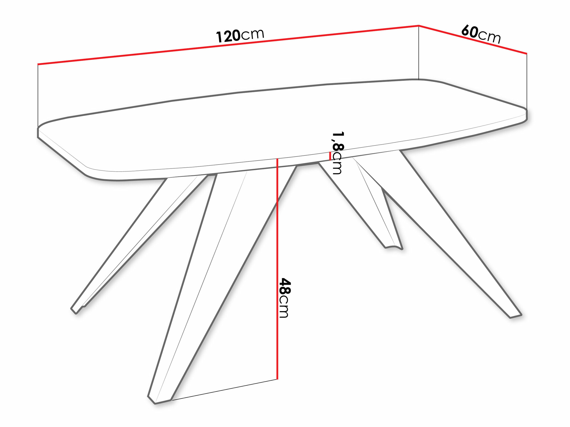 Журнальный столик Oswego 117 (Чёрный + Белый мрамор)