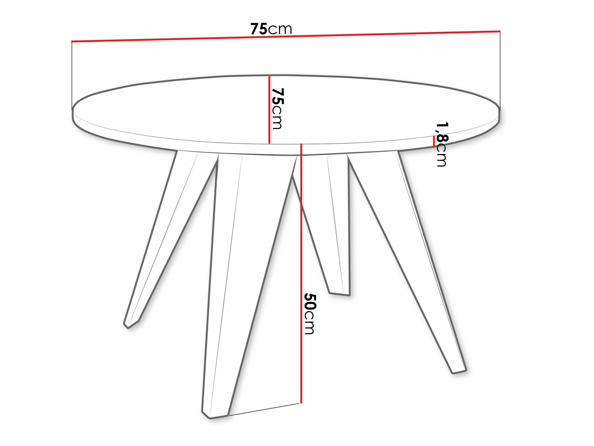 Žurnālu galdiņš Oswego 116 (Melns + Balts)