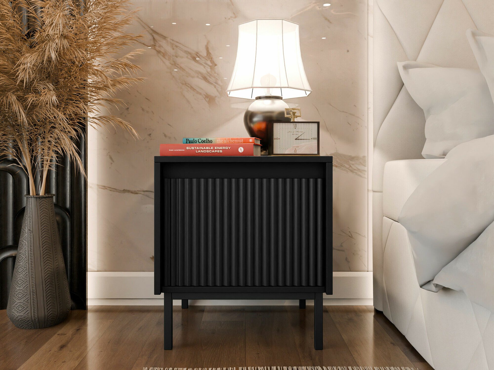 Naktsgaldiņš Comfivo Delruva 105 (Melns)