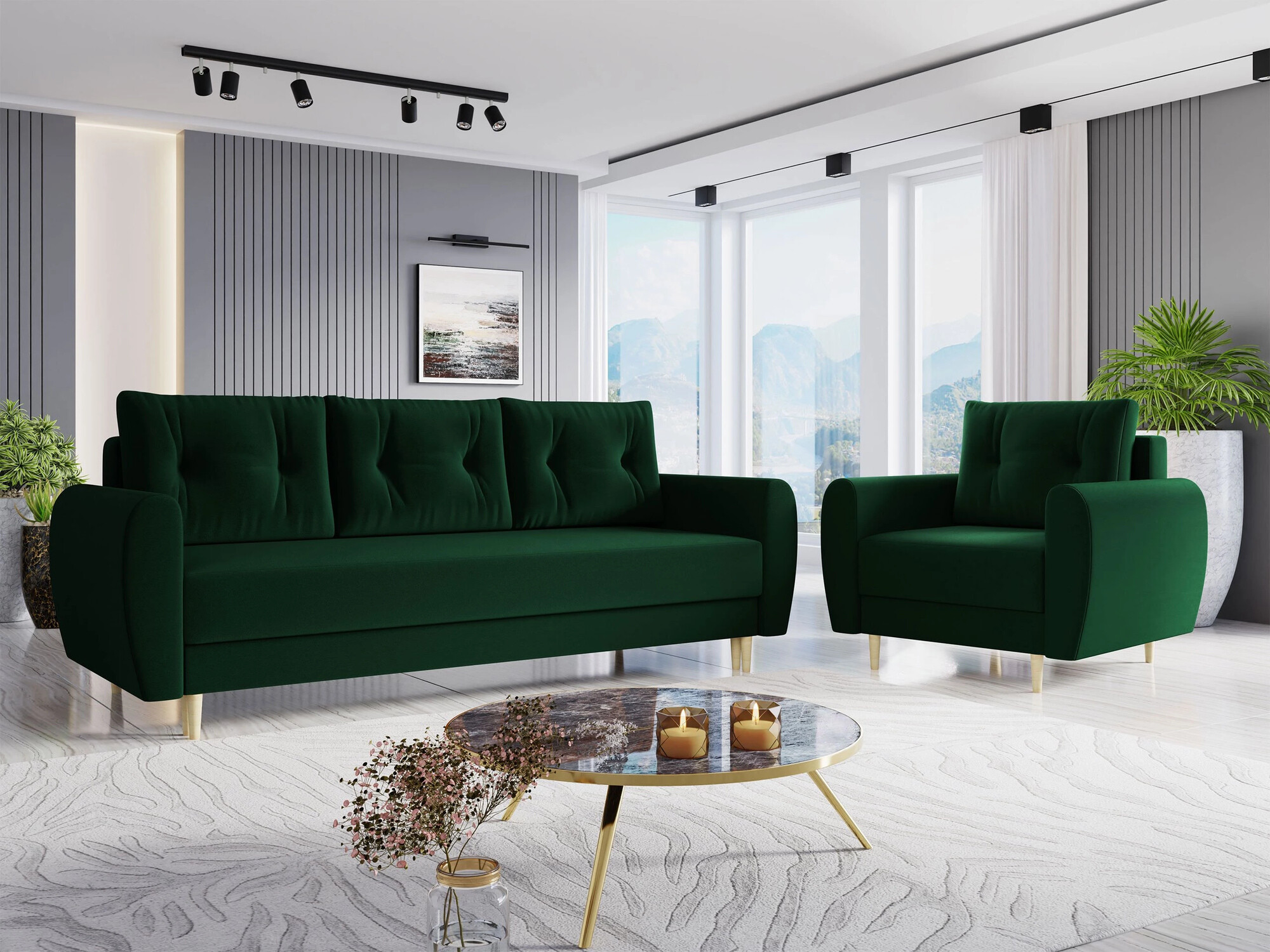 Dīvāns gulta Memphis 143 (Itaka 10)