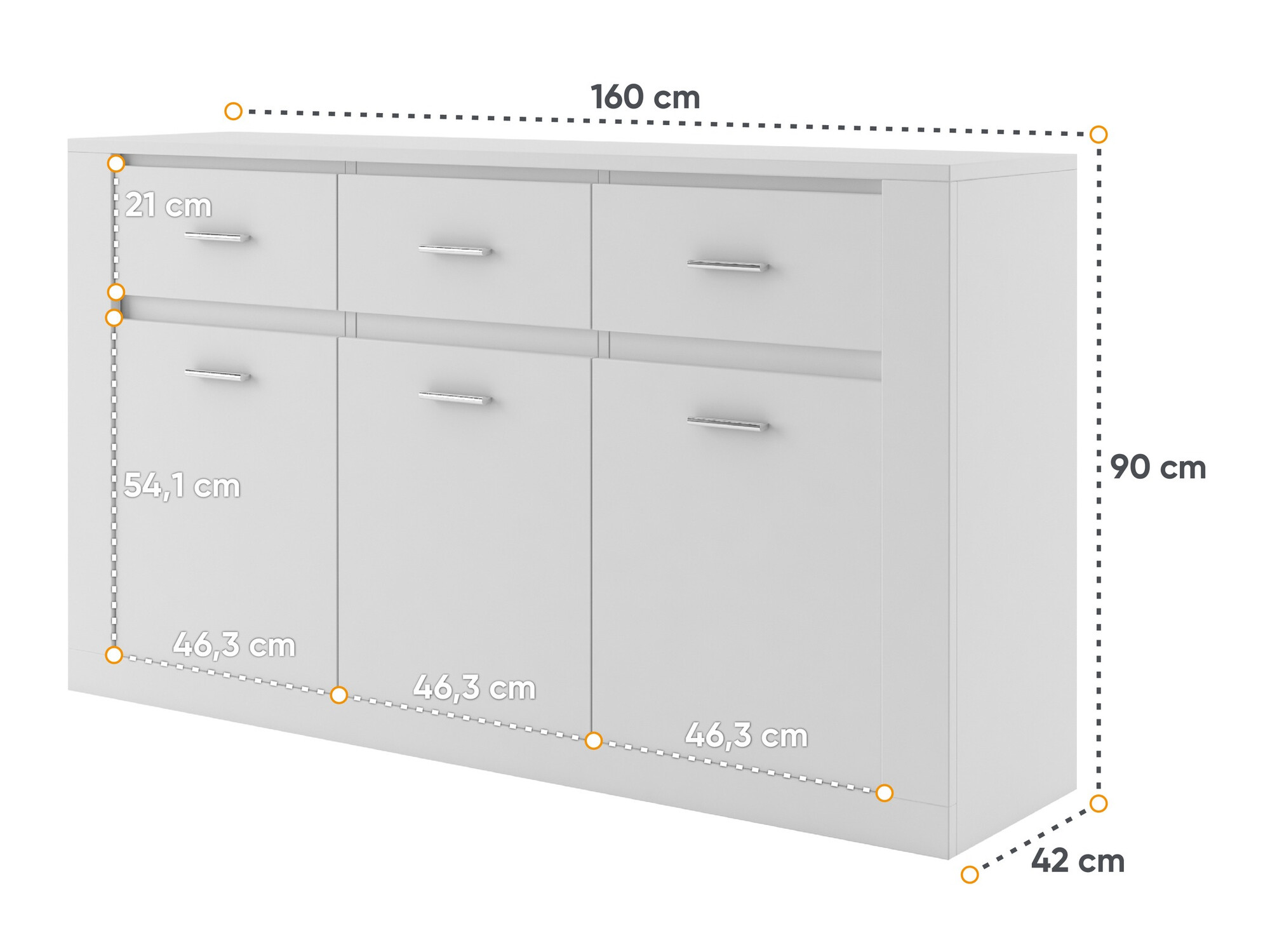 Kомод Fresno 107 (Белый)
