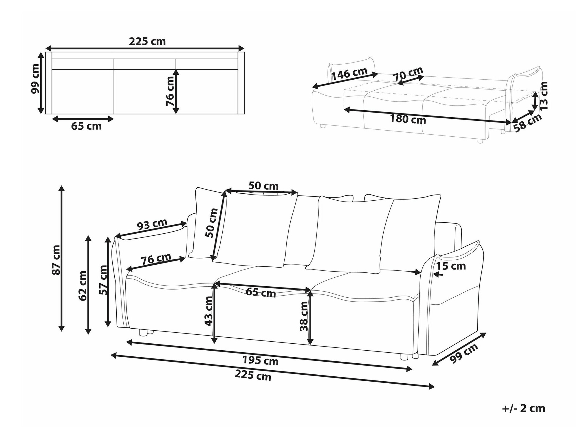 Диван-кровать Berwyn 1988 (Светло-коричневый)