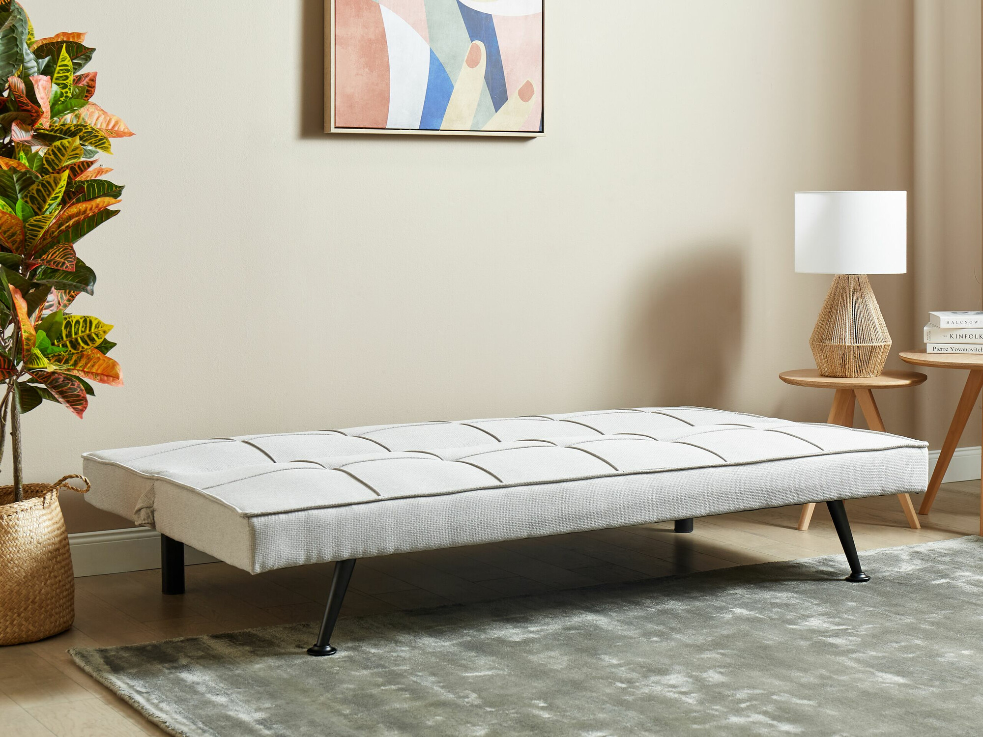 Dīvāns gulta Berwyn 1989 (Gaiši pelēks)