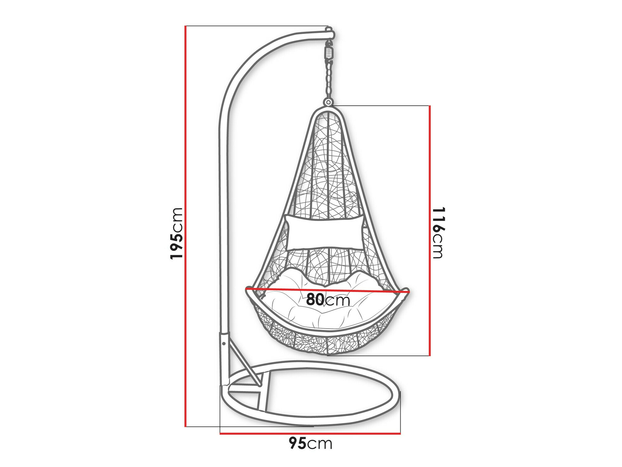 Подвесной стул Comfivo 313 (Серый)
