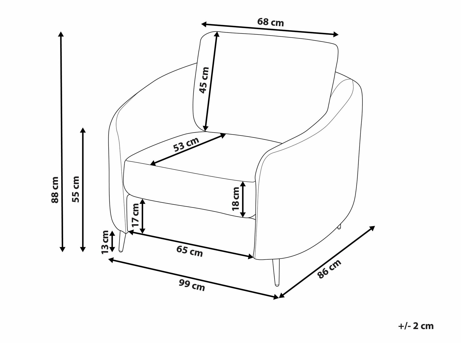 Krēsls Berwyn 1407 (Bēšs)