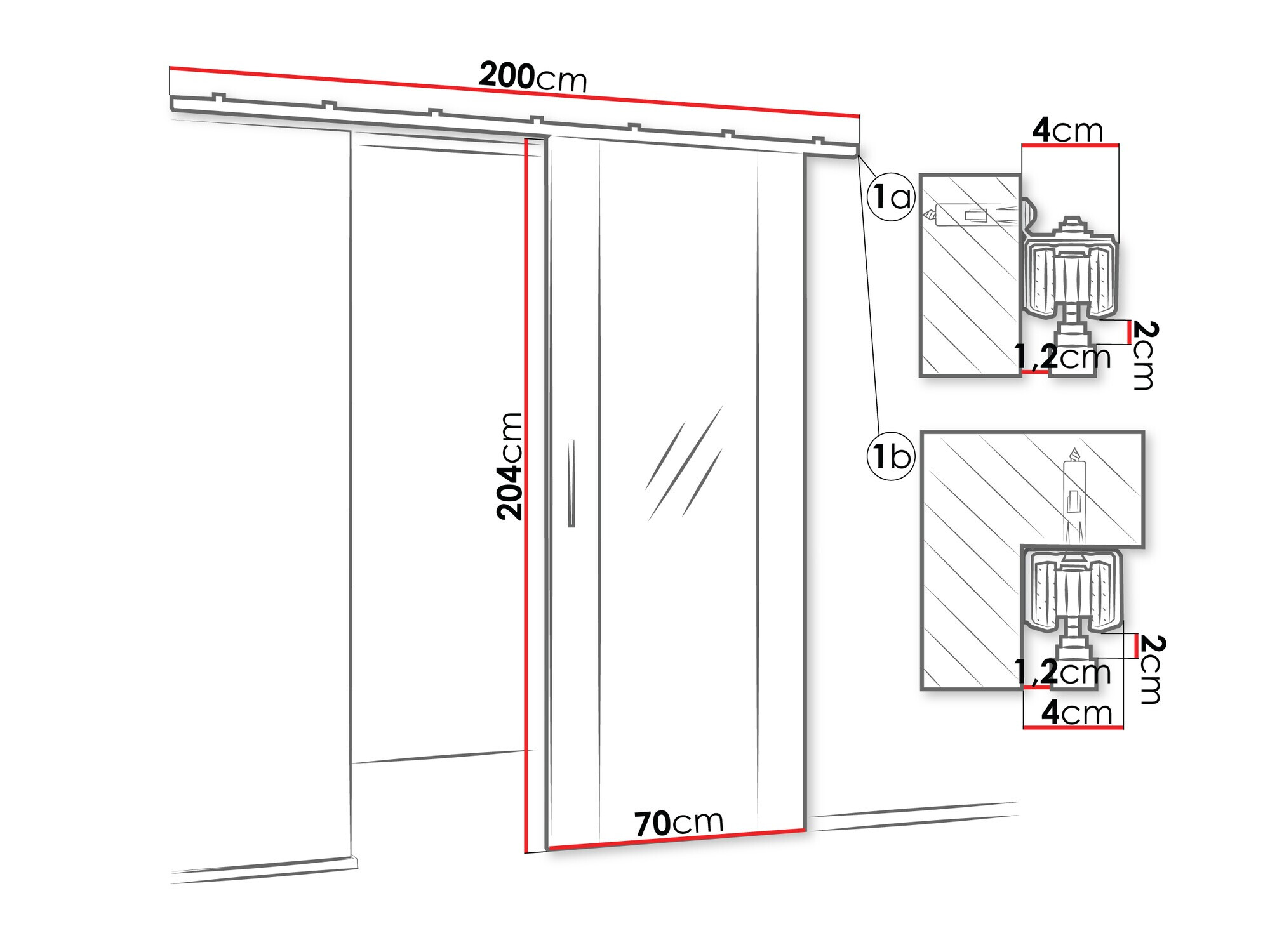 Раздвижные двери Hartford 486 (Чёрный)