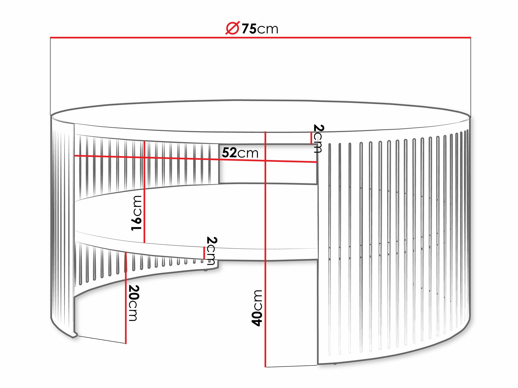 Журнальный столик Sordore 102 (Чёрный)