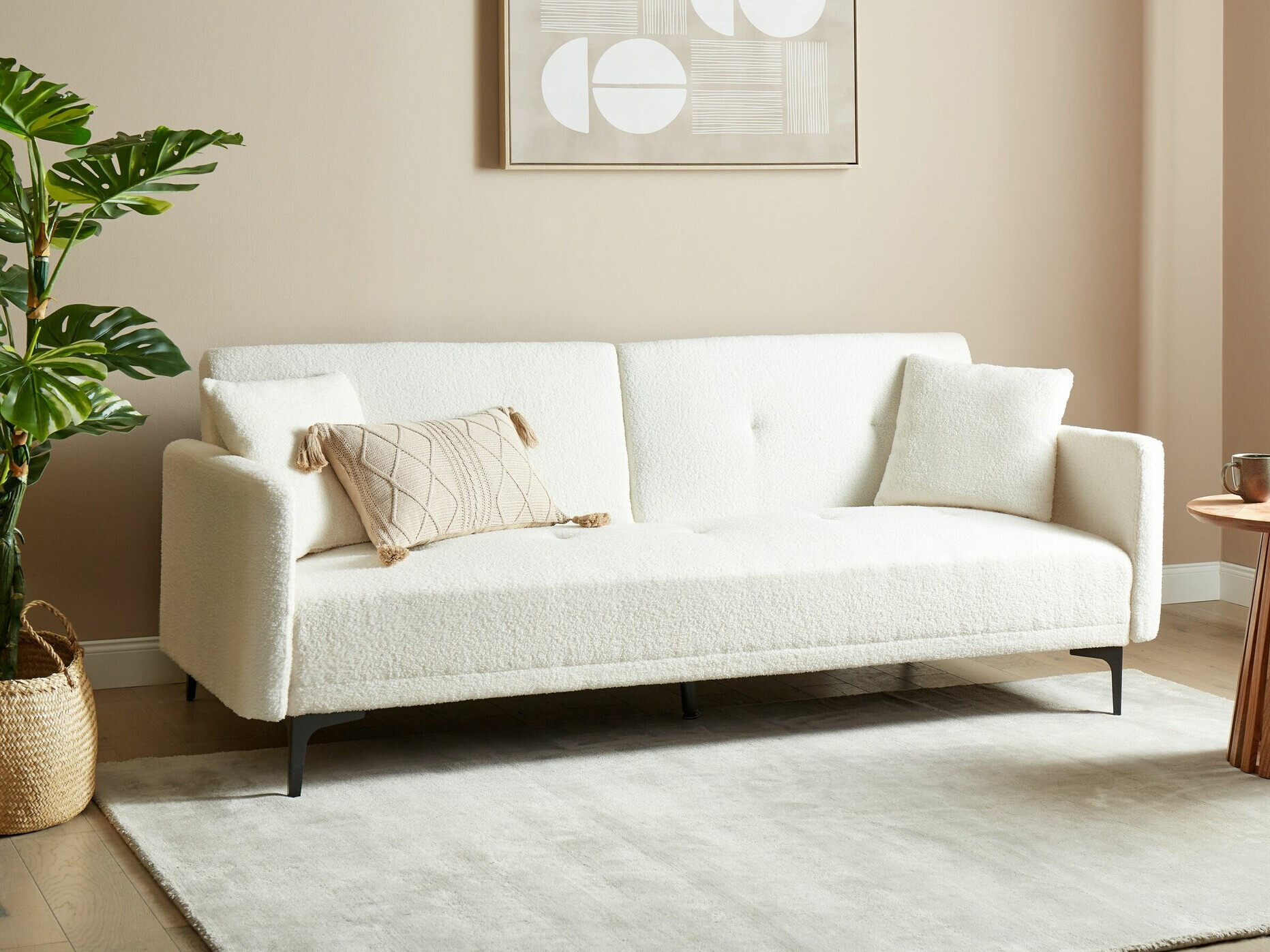 Dīvāns gulta Berwyn 161 (Krēms)