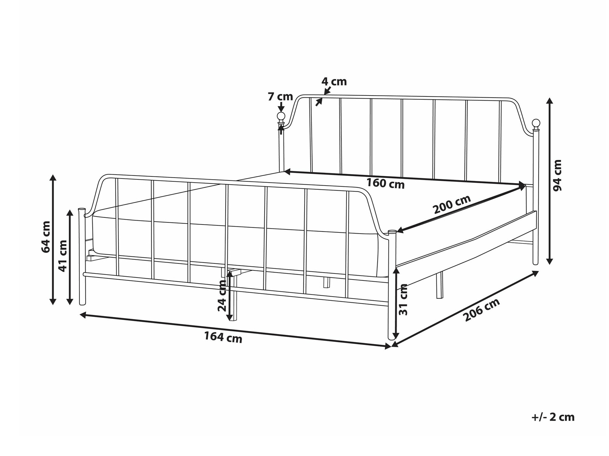 Кровать Berwyn 1993 (Чёрный)