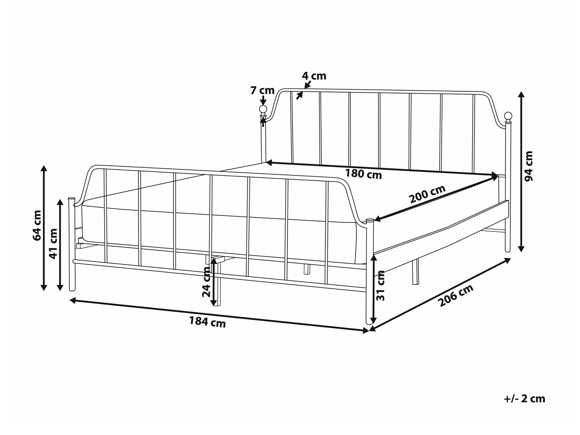 Кровать Berwyn 1993 (Чёрный)