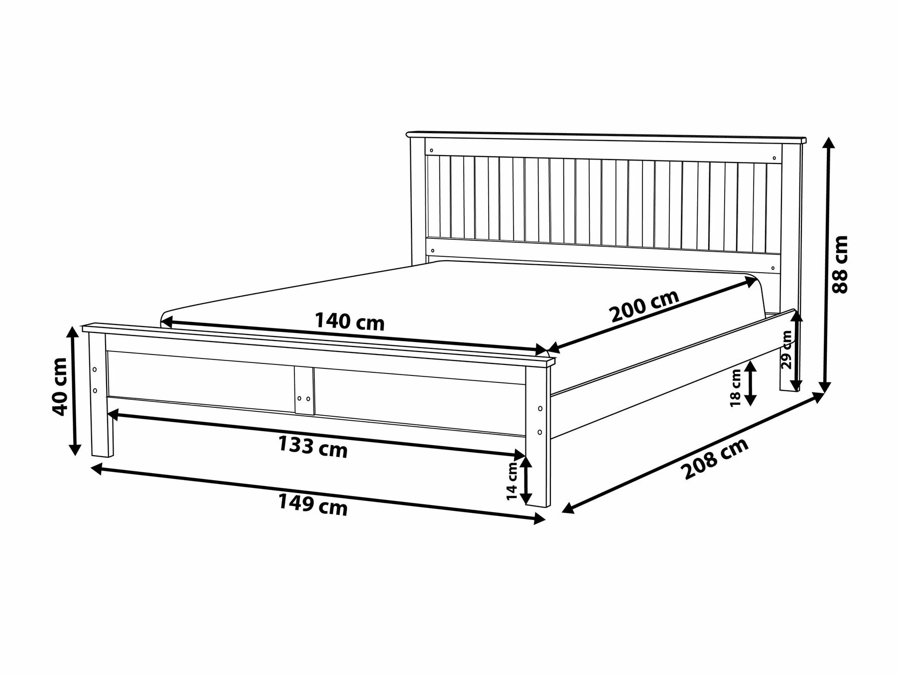 Кровать Berwyn 600 (Светло-коричневый)