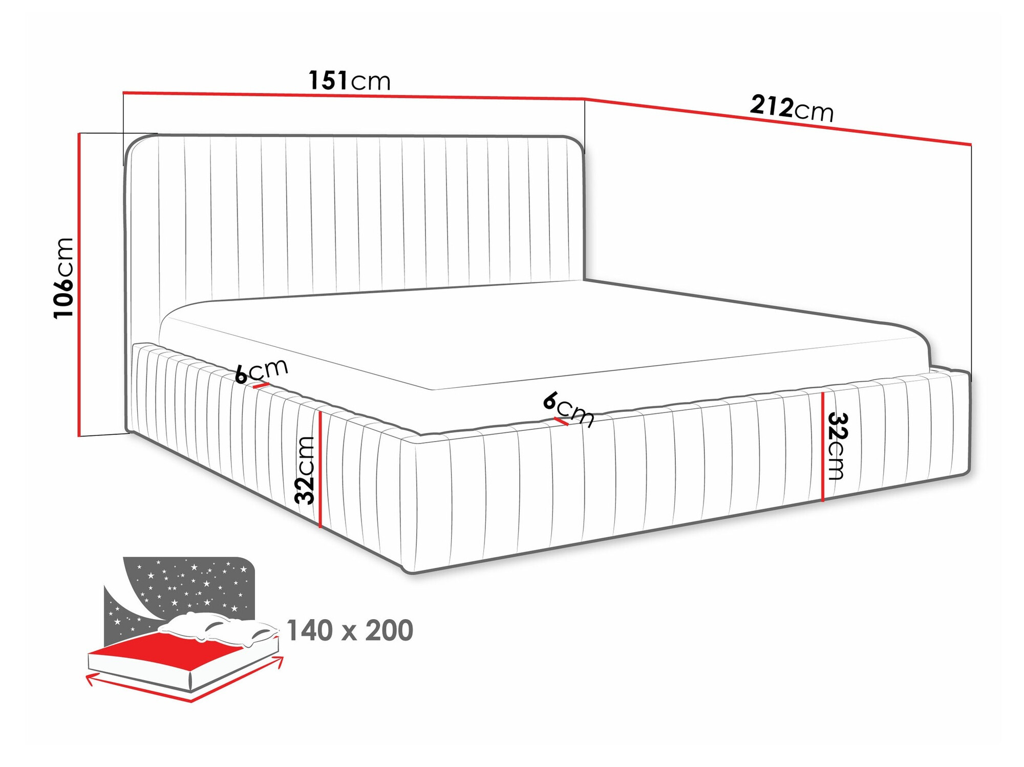 Кровать TrendyNest 108 (Velluto 29)