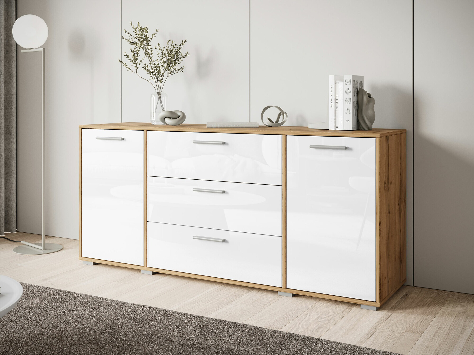 Kumode Sarasota 174 (Votan ozols + Glancēts balts)