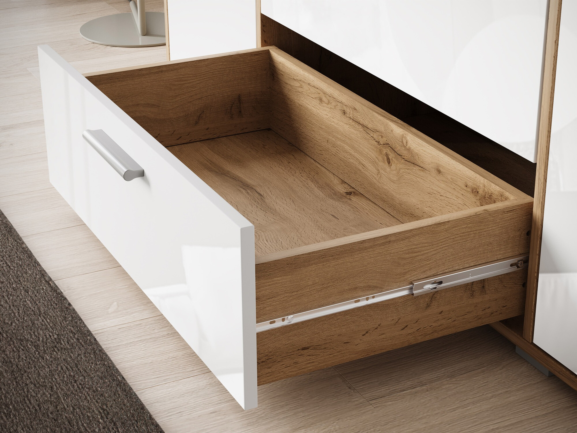 Kumode Sarasota 174 (Votan ozols + Glancēts balts)