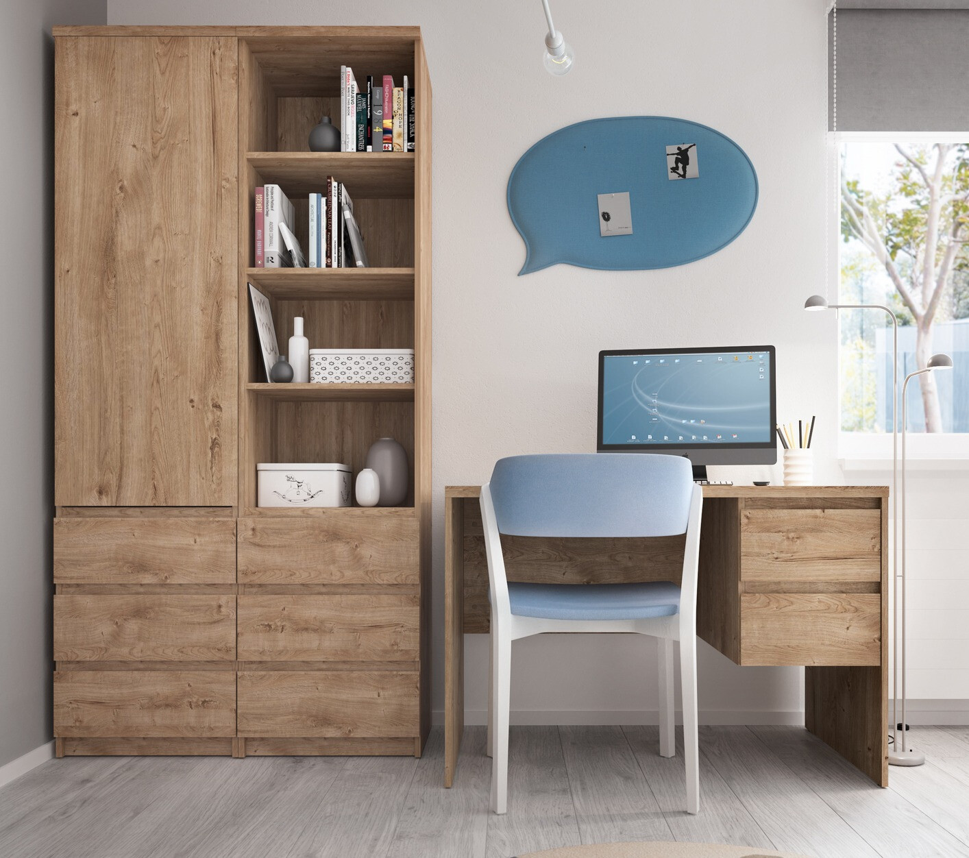 Письменный cтол Merfere 100 (Дуб)