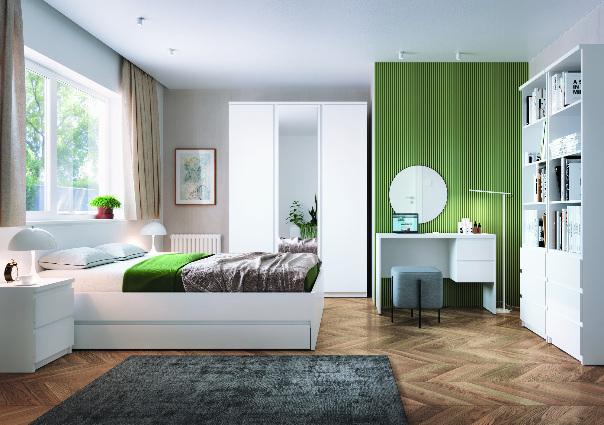 Skapis Merfere 104 (Balts)