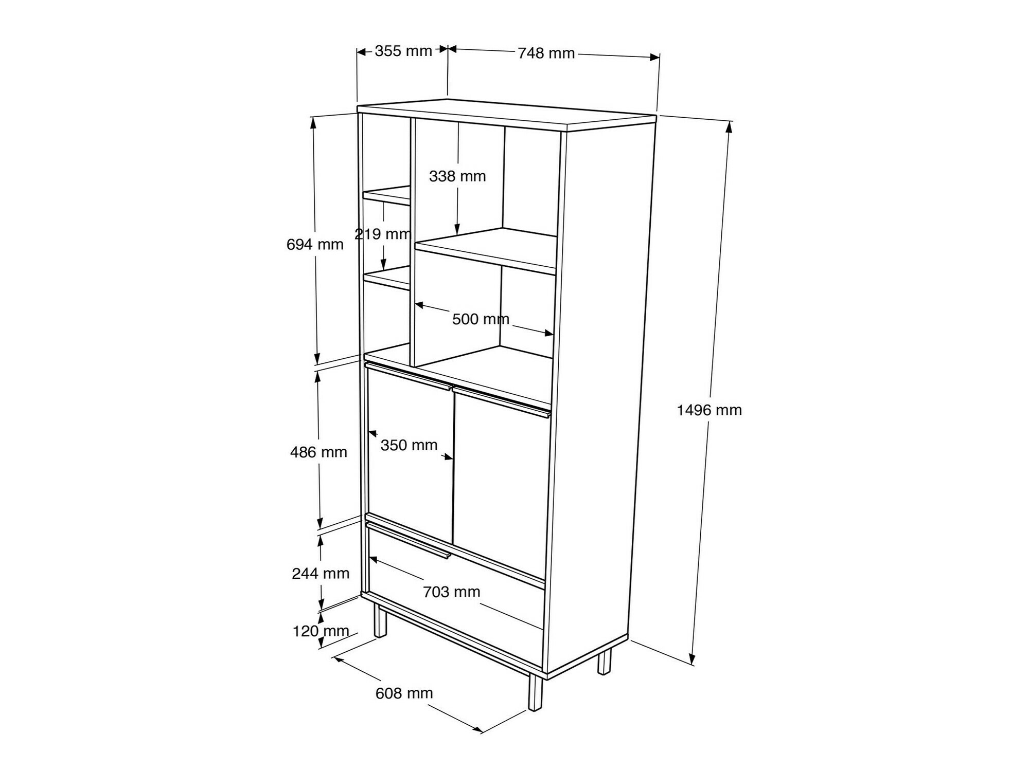Plaukts Fertore 108 (Ozols)