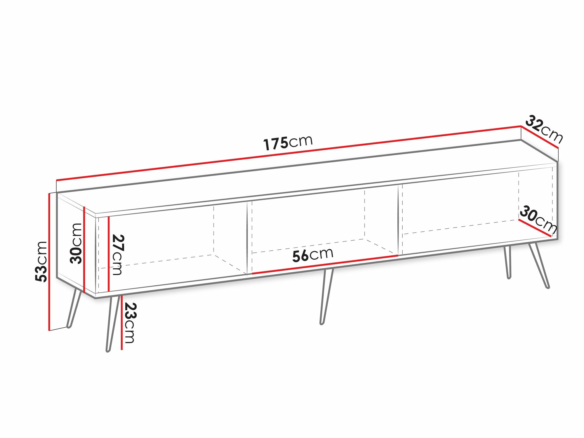 TV galds Felduno 102 (Balts)