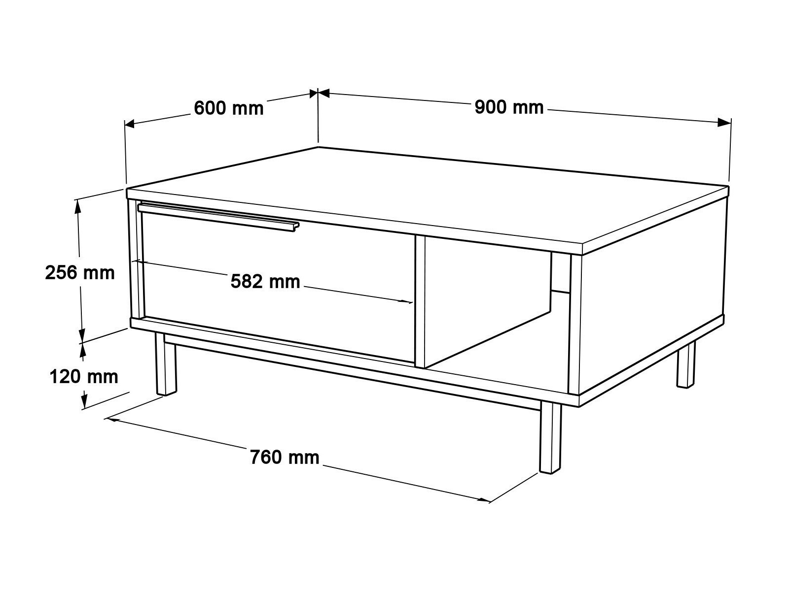 Журнальный столик Fertore 102 (Белый)